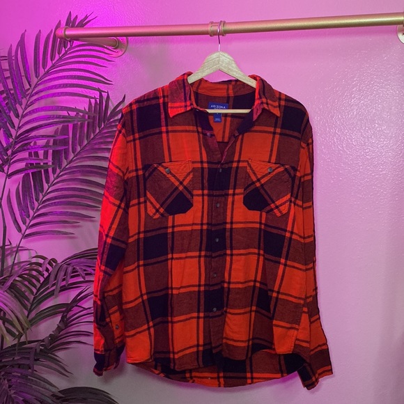 ARIZONA JEAN CO - RED & BLACK BUTTON DOWN - MENS - Picture 11 of 11